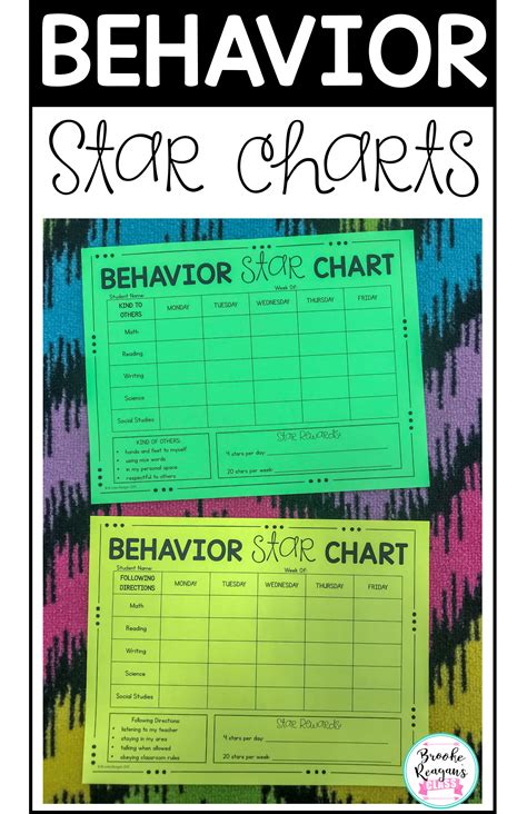 Behavior Star Charts Behaviour Chart Star Behavior Charts Classroom