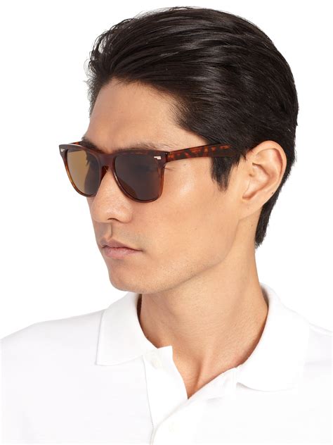 Lyst Oliver Peoples Lou 54mm Printed Acetate Sunglasses In Brown For Men