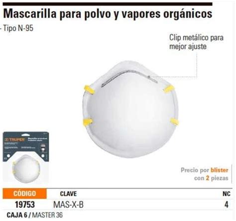 Mascarilla Respirador Truper Ffp Blister N Piezas Mercado Libre