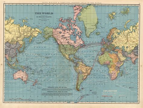 The World On Mercators Projection Art Source International
