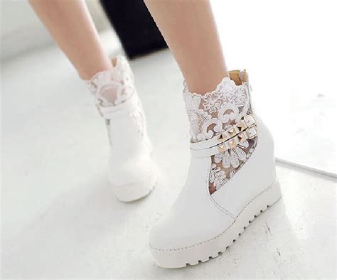 Fall Winter Lace Wedding Shoes Bridal Boots Bridal Shoes