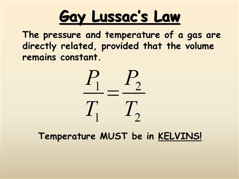 Gas Laws Gay Lussac Telegraph