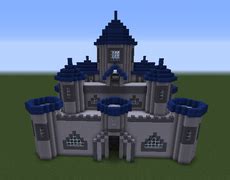 Building a minecraft castle may . Castle With Blue Towers | Minecraft Building Ideas ...