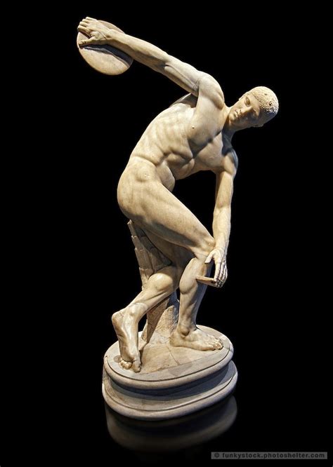 Roman Sculpture Of A Discus Thrower Paros Marble Made In The Mid Nd