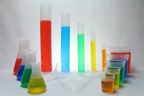 Plastic Labware Set Including 5 Beakers 5 Graduated Cylinders 4