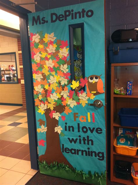 Fall Classroom Door With Students Names Fall Classroom Door