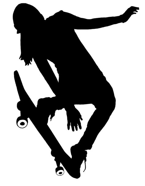 Skate Clipart Skateboarder Silhouette Skate Skateboarder Silhouette