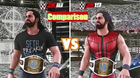 Wwe 2k18 Entrances Vs Wwe 2k19 Entrances Comparison Mens Youtube