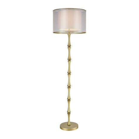 Typically a mixture of uplighting in office spaces, choose a gold floor lamp to add style to an empty corner or create a cozy reading area. Shown in Aged Gold finish and Gold Organza Fabric With ...
