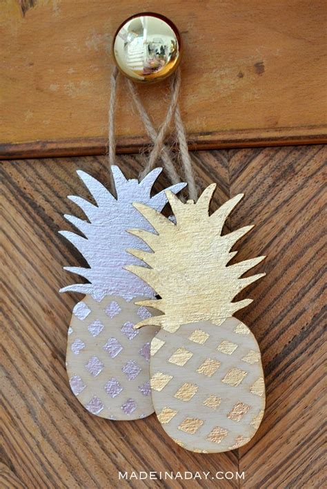 Gold And Silver Gilded Pineapple Ornaments Pineapple Crafts Pineapple