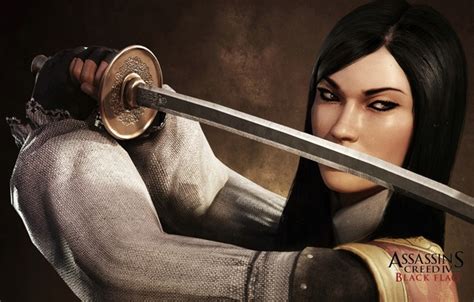 Обои женщина Ubisoft katana Assassin s Creed IV Black Flag Кредо