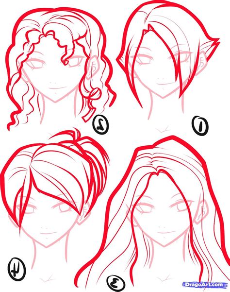 How To Draw Hair Anime Step By Step