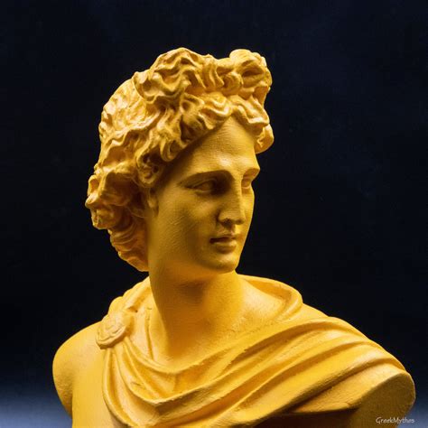 Like many of the greek gods, apollo has many symbols. Greek-Roman God Apollo Bust Statue, Apollo Belvedere Museum Replica, Greek Mythology, Greek God ...