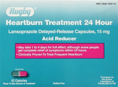 Heartburn Treatment Lansoprazole 15 Mg Delayed Release Acid Reducer