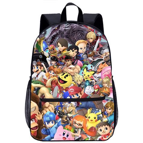 Yoiyen Wholesale Cartoon Backpack Teenager Super Smash Bros School Bag