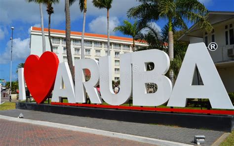 I Love Aruba Landmark Sign Editorial Photo Image 60626126