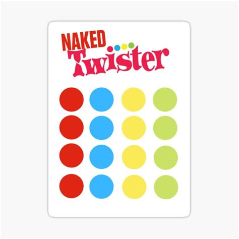 Naked Twister Funny Adult Novelty Sticker By Aneeshatiwari