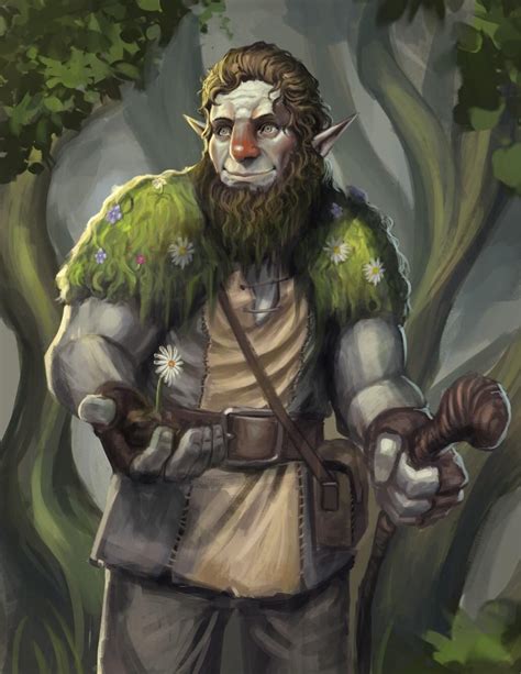 Thicket The Firbolg Druid Character Art Fantasy Character Design