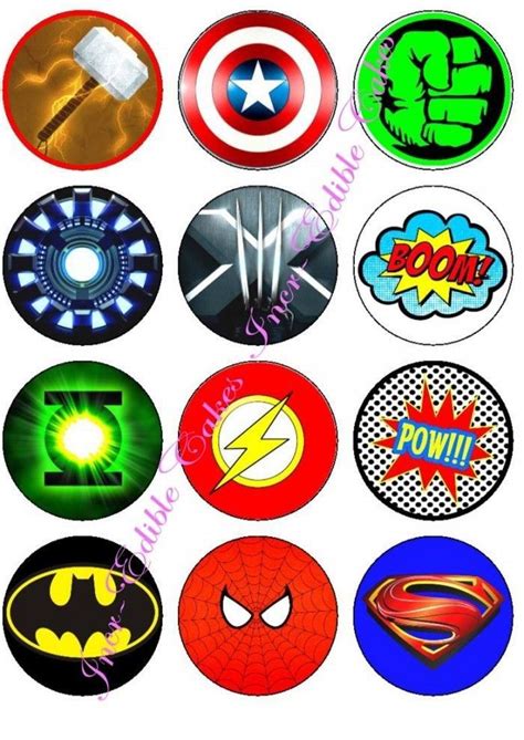 Marvel Superhero Logos Button Set