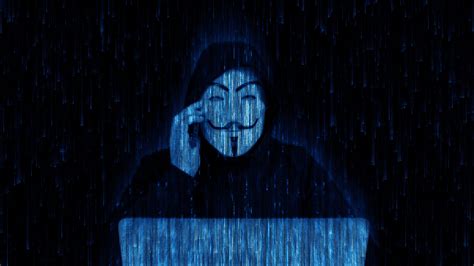 Download Wallpaper 2560x1440 Anonymous Hacker Mask Laptop Dark