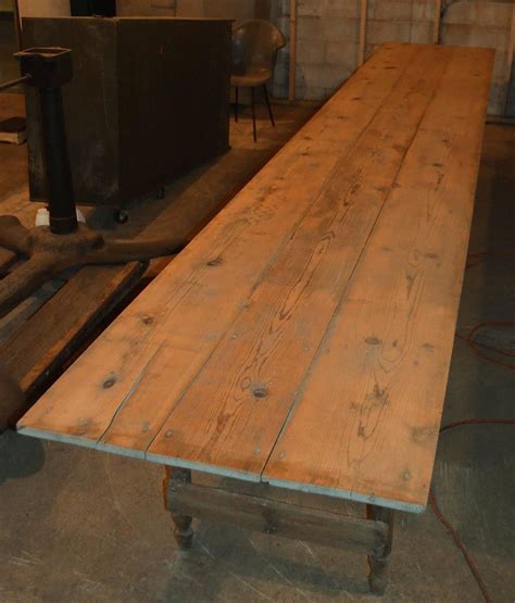 100 Year Old Harvest Table 16 Ft Long Of Old Growth Pine