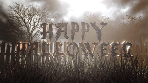 Animation Text Happy Halloween And Mystical Halloween