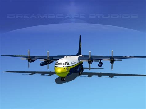 Lockheed C 130 Hercules Blue Angels 3d Model Rigged Max