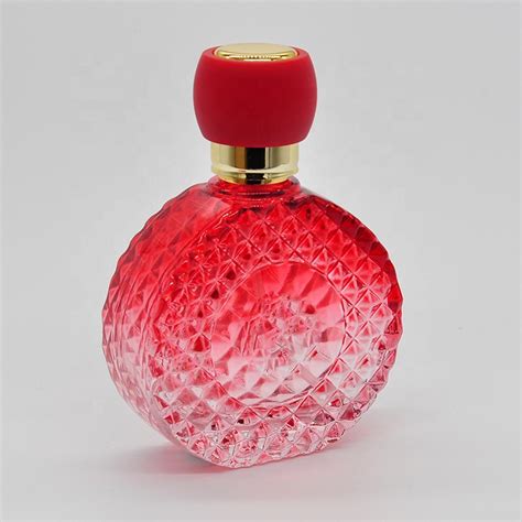 Red Sexy Fancy Empty Perfume Glass Bottle 50ml High Quality Glass Bottle For Perfume Glass