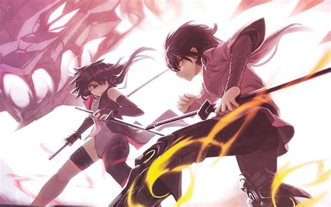 Anime Battle Katana Fighting Dragon Fire Anime Boy And Girl Fight