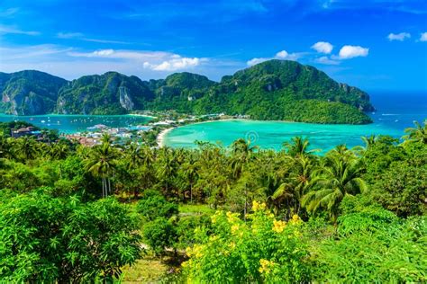Koh Phi Phi Don Viewpoint Paradise Bay With White Beaches View From