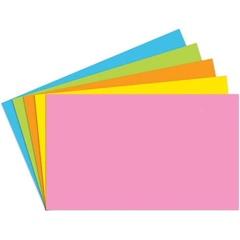Index Cards 3x5 Blank 100 Ct Brite Assorted Top360 Top Notch
