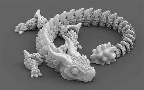 Artstation Articulated Dragon 004 Stl File For 3d Printing In Pla