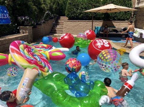 Candy Pool Party Inflatables Pool Birthday Party Candyland Party