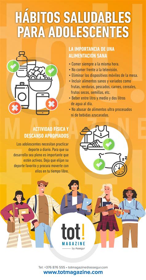 Infograf A H Bitos Saludables Para Los Adolescentes Totmagazine By Assegur Andorra