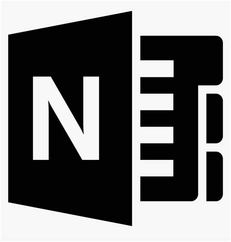 Microsoft Onenote Icon One Note Icon Black Hd Png Download Kindpng