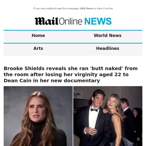 brooke shields reveals she ran butt naked from the room after losing her virginity aged 22 to