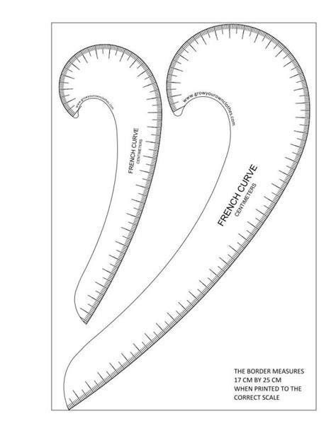 More Free Printable French Curves Hip Curves Grow Your Own Clothes