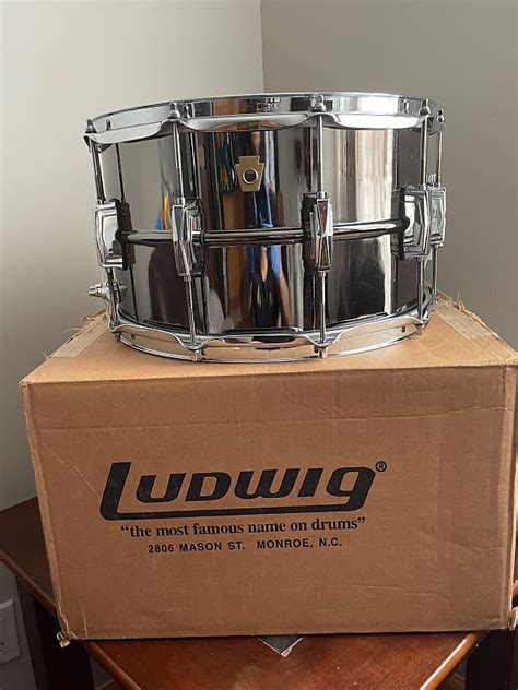 Ludwig Lb408 Black Beauty 8x14 10 Lug Brass Snare Drum 2019 Reverb