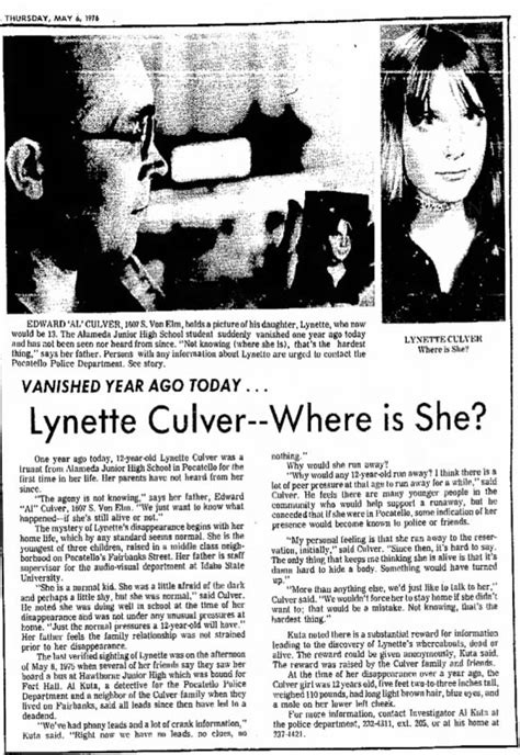 Lynette Dawn Culver Person Pictures And Information