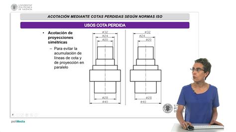 Acotación Mediante Cotas Perdidas Según Normas Iso Upv Youtube