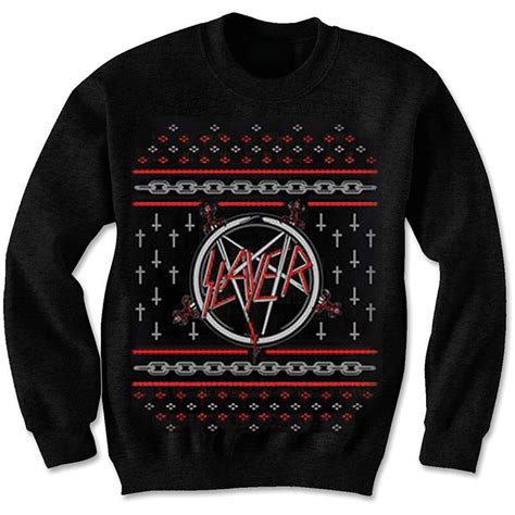 Slayer Christmas Jumper Pentagram Holiday Banquet Records