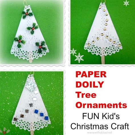 Paper Doily Tree Ornaments Easy And Fun Kids Craft For Christmas