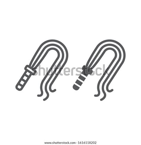 Leather Whip Line Glyph Icon Sex Stock Vector Royalty Free 1616118202