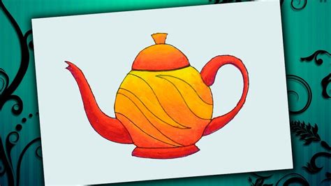 How To Draw A Teapot Step By Step Teapot Drawing For Kids Çocuk