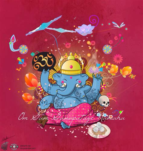 By chanting om gam ganapataye namaha, we're asking ganesha to help us out—we have lives to lead and stability can't be an issue. Om Gam Ganapataye Namaha | Produção de arte, Ganesha, Ganesh