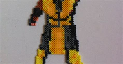 Mortal Kombat Scorpion Created From Hama Beads Hama Beads