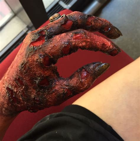 3rd Degree Burn Sfx Makeup Demonic Hand Fx Halloween Makeup Creepy