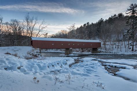New England Winter Covered Bridge Photograph By Bill Wakeley Fine Art