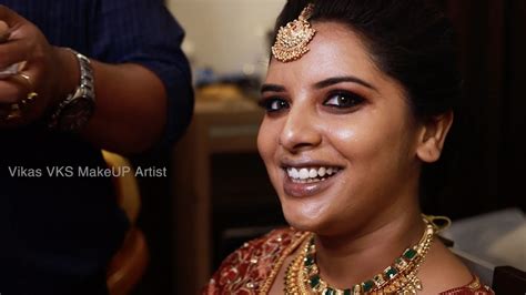 Traditional Kerala Bridal Makeup Vikas Vks Makeup Youtube