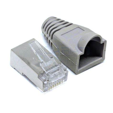 10 Pezzi Plug Connettore Rj45 Cat 6 Schermato Ftp Cavo Lan Ethernet